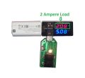 WikiTech 1A & 2A USB Port Selectable Discharge Load Tester Digital Current Voltage Meter Tester With Switch & LED. 