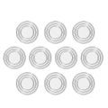 10pcs Coffee Table Glass Non-slip Adhesive Cushion Sheet Mahogany Furniture Non-slip Adhesive Particles Suction Pads. 