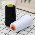 Big Size Black and White Sewing Thread Cone Pack of 02 Jet Black sewing thread specially design for Abaya Sewing Threads Polyester Threads Spool of Threads (40/2 ) for Sewing Machine and Hand (White). 
