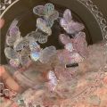 5pcs Girls Transparent Butterfly Pink Hairpin Women Fashion Hair Clips. 