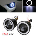 1*3.5 "Angel Eyes led fog light car SUV universal White driving head lamp 12V. 