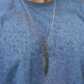 Men 925 Sterling Silver (Chaandi) Zulfiqar Ali Chain & Pendant Set. 