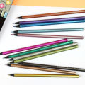 DEDEDEPRAISE 12 Colours Colored Pencils Metallic Lapis De Cor Black Wood Drawing Color Lead Pencils For Art Painting Graffiti. 