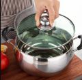 ZOYAN COOKWARE 34cm Premium Quality Glass Lid 34 CM / Cover for pan & pots with stylish Wooden Knob. 