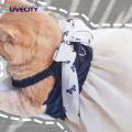Adorable Cat Princess Dress with Bow-knot Faux Pearl Design Extra Soft Summer Ready Pet Outfit. 