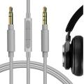 Inline Mic Cable with Built-In Microphone - 1 Meter Stereo Audio Jack Cable for Headphones. 
