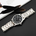 Pilot Style Watch Arabic Numbers Easy Reading Metal Strap. 