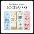 Twisted Series Bookmarks | Set of 4 | Inspired by Twisted Lies, Twisted Hate, Twisted Love and Twisted Games written by Ana Huang | Bookmarks for Urdu Novels, English Books and Quran | Gift Idea | Trendy and Unique Bookmarks. 