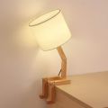 BRASNZ HAITRAL Wooden Table Lamp Creative Adjustable Stand for Bedrooms. 