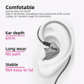 Wired Earphones In-Ear Bass HiFi Dual Units Headphones Game Running Headset Sports Earbud with Microphone. 