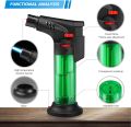 Torch Lighter, Jet Flame Lighter Refillable Butan-e Gas with with Base, Windproof with Flame Fixed Lock and Adjustable Flame Lighter for Kitchen,Outdoor,Gifts(Multi). 