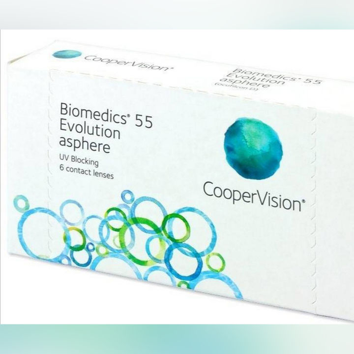 Pair Of Biomedics 55 Evolution Asphere Contact Lenses (-0.50 to -10.00 Power) with FREE KIT