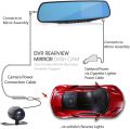 Rearview Mirror - 4.3” DVR Monitor Rear View Dual Camera Video Recording System in Full HD 1080p w/ Built in G-Sensor Motion Detect Parking Control Loop Record. 