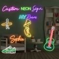 Alphabets Customized NEON Sign Board Name Plate 4 Letters  Illuminate Customized Neon Lights for Room, Wall,  happy birthday Personalized Name Lights, Strips, Signs ,LED Sign Boards wedding gift neon Qubool he neon game shop name neon Better Together neon. 