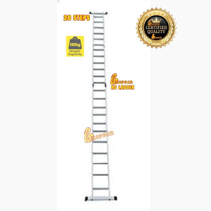 Almunium%20Multi%20Purpose%20Folding%20Ladder%2020%20Steps%20Heavy%20Quality%20Foldable%20ladder%20%2020%20Feet%20%20Adjustable%20%20and%20Folding%20-%20Image%202
