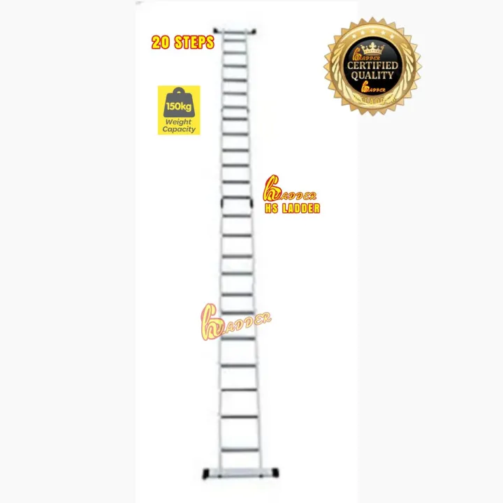 Almunium%20Multi%20Purpose%20Foldable%20Ladder%2020%20Step%20Folding%20Stairs%20Adjustable%20Siri%20-%20Image%202