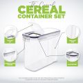 Fast Forward Cereal Containers Storage - Airtight Food Storage Containers For Pantry Organization And Storage - Canister Sets For Kitchen Counter. 