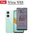 Vivo Y03 Matte Privacy Tempered Glass For Y28 Y27 Y27S Y17S Y 03 Anti-Spy Privacy Ceramic film 3 in 1 Camera Lens Glass and Back Film. 