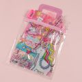 7Pcs/Bag Kawaii Dream Unicorn Pencil Case Ruler Pencil Eraser Booklet Pencil Sharpener Stationery Set Children Gift Stationery. 
