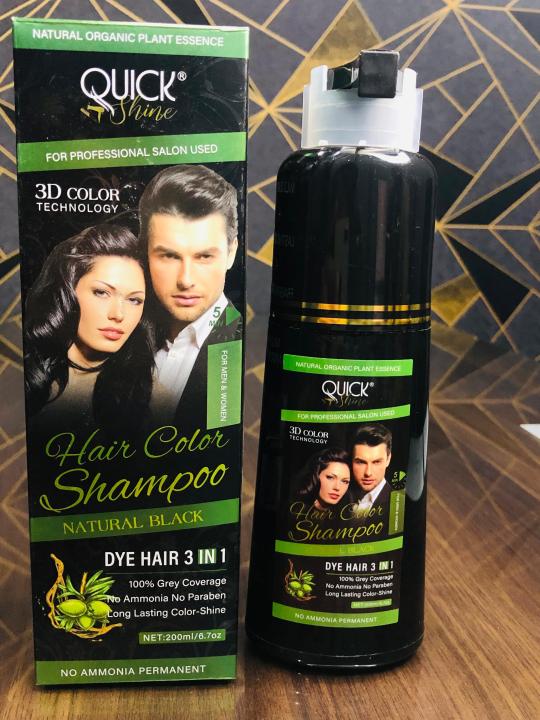 Quick Shine Hair Color Change Dye Shampoo 200ml For Men and Women