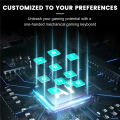 6 Key 1 Knob Copy Paste Button Wired RGB Mechanical Keyboard for Gamers/Designers/Video Editor. 