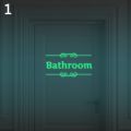 Funny Cartoon Luminous Bathroom Toilet Stickers DIY Home Decor Wall Decoration. 