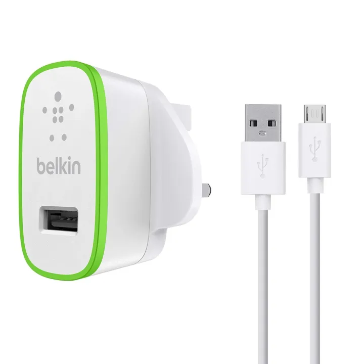 Belkin%20Home%20Charger%20With%20Micro%20Usb%20Charge/Sync%20Cable%20(10%20Watt/%202.1%20Amp)%20White%20-%20Image%202
