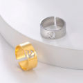 Skyrim Soviet Logo Hammer Sickle Ring Stainless Steel Opening Adjustable Vintage Jewelry Party Gift for Men and Women. 