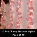 10 Pcs Cherry Blossom String Light 20 LED Garland Artificial Flower Garland Vines Fairy Lights Flower Light For Home Decor Bedroom Curtain Room Decoration Cherry Blossom Flower Lights For Mirror Wall Decoration Lights Set Of 10 Pcs Cherry Blossom Lights.. 