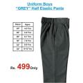 Half Elastic Grey Pant 32 Inch 8-9 Years Boys. 