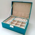 Two Layer Jewelry Organizer Box for Women – PU Leather Large Storage Case with Lock – Classic Style – All Season. 