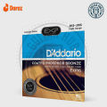 D'Addario EXP16 Coated Phosphor Bronze Acoustic Guitar Strings, Light, 12-53. 
