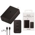 Samsung Compatible 65W + 25W + 15W Super Fast Charger + Cable Power Adapter TRIO – 3 Pin Universal Also Compatible with MI and All Other Brands. 