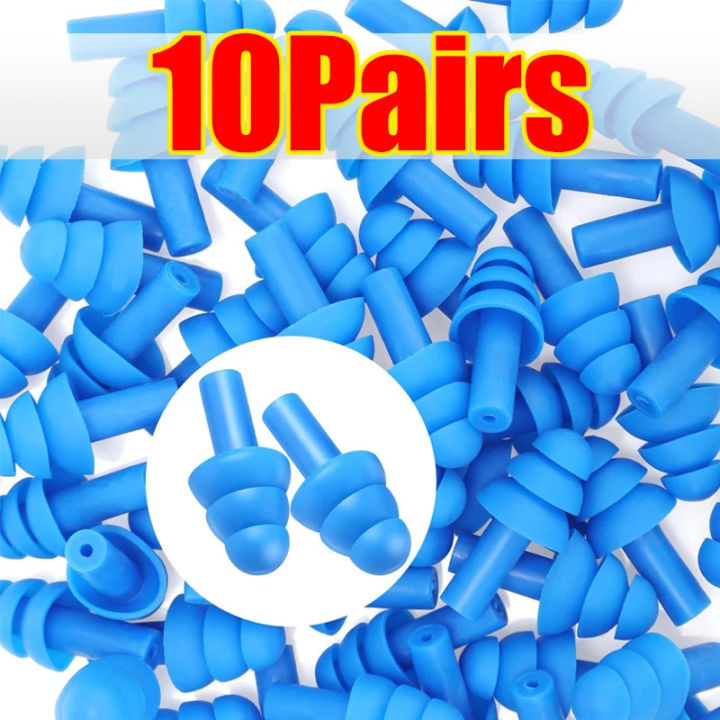 Reusable Silicone Swimming Ear Plugs Sound Insulation Ear Protection Earplugs Sleeping Anti-Noise Soft Noise Reduction Plugs