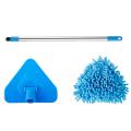 Triangle Shape Extendable Microfiber Mop For Floor | Adjustable Triangle Cleaning Mop 180 Degree Rotating. 