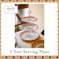 Three Tier Serving Platter (Round) - Best Serve ware - Heritage, Serving essential, Aesthetic designs. 
