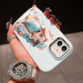 ZeroQiQi for OPPO A18 A38 Back Cover Lovely Girl Silver Lens Protection Edge Soft Rubber Mobile Phone Cases. 