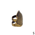 SF Retro Thimble Metal Finger Protector Sewing Needlework Craft Embroidery Antislip Ring Finger Cover DIY Sewing Accessories. 