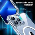 Atouchbo iPhone 13 Pro Max Air Armor Rugged TPU Case with Halolock Magnetic Ring for MagSafe Enabled Charging – Clear. 