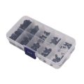 150Pcs M2 M2.5 M3 M4 M5 Nylon Hex Screw Bolt Assortment Kit Black. 