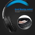 Headphone EKSA T8 Wired Over Ear Gaming Headphones with Noise Cancelling Mic, 40mm Drivers & LED Light for PC, Mobile, Tablets, Laptop, with mic. 