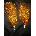 10 pair approx 13 inch Yellow Foil Cheerleaders Pom Pom for kids elder women men use birthday party backdrop cheerleader sports matches school college game Sport Poms cheerleading. 