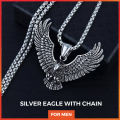 Silver Eagle Locket For Men. 