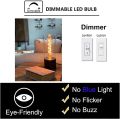 Dimmable T10 LED Bulb, Warm White 2200K Amber, 7.3inch Long Tubular Light Bulb, 40 Watt Vintage Edison LED Filament Bulb,400lm,E26 Base Led Tube Bulb,Amber Glass,1pcs. 