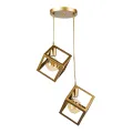 3in1 Base Square Cube Hanging Lamp / 2in1 Base Square Cube Hanging Lamp, Ceiling Lamp, Pendant Lamp, For Home, Office, TV Lounge, Bed Room, Led Light, Led Bulb, Filament Bulb. 