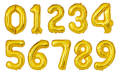 ALPHABATIC & NUMBERS Foil Balloons (GOLD). 