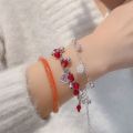 Miaojiang girl red onyx bracelet hand-woven high-value super fairy high-end design Chinese style versatile model. 