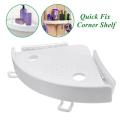 Techmanistan Multipurpose Quick Fix Corner Triangle SnapUp Stable Easy Wall Shelf for Bathroom Kitchen Room Space Saver Rack, Drawing room, Living room. 