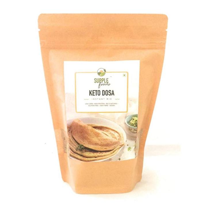 SUPPLE foods Keto Dosa Batter Instant Mix - 500g - Healthy Low Carb, High Protein & Low GI Diet - Easy to Cook Natural Plant Proteins Dosa Mix Powder - Gluten Free and Vegan