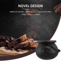 24 Pack Plastic Black Witch Candy Bowls Cauldrons,Pot with Handle ,for Halloween, Easter, St Patrick's Day Party Favors. 